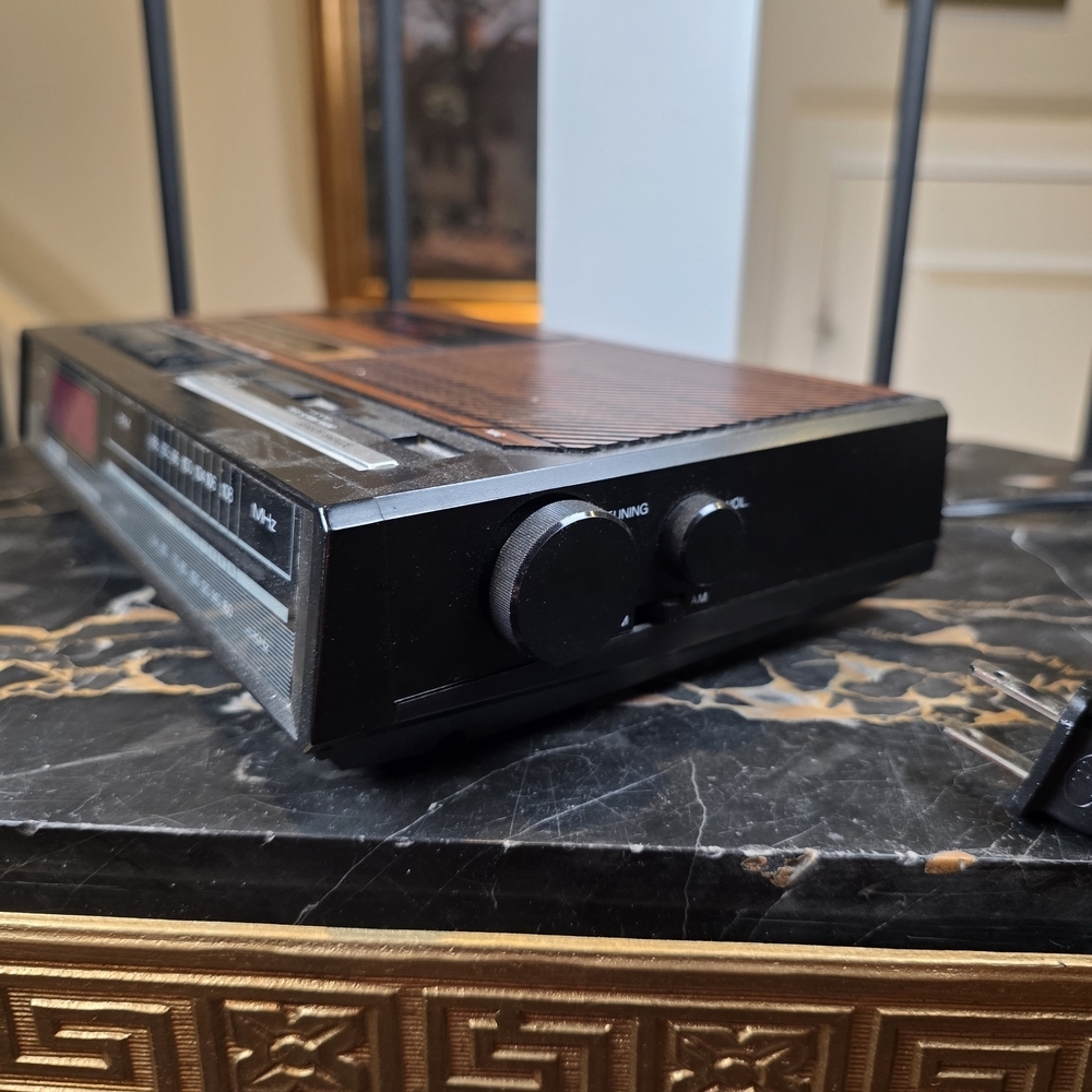 Vintage Citizen Clock Radio Cassette Player Woodgrain 80s - Picture 10 of 14